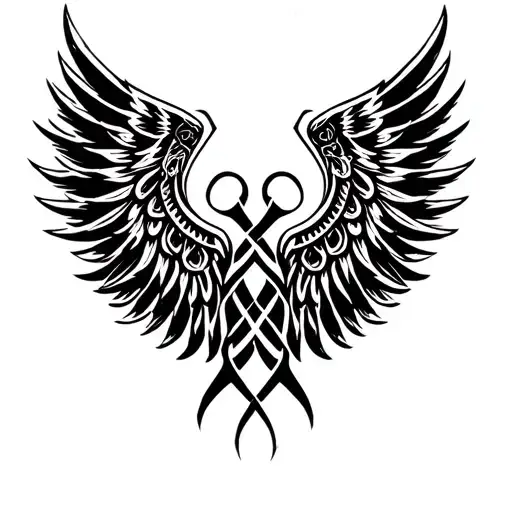 Valkyrie Wings Intertwined