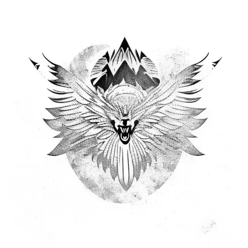 Flying Eagle And Walking Wolf