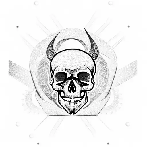 Skull With Trefoil