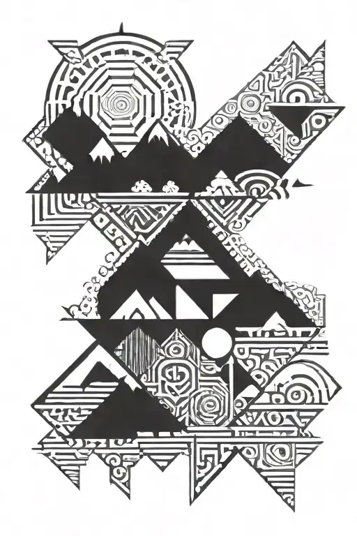An Abstract Geometric Design Inspired By The Shape Of Mount Kilimanjaro