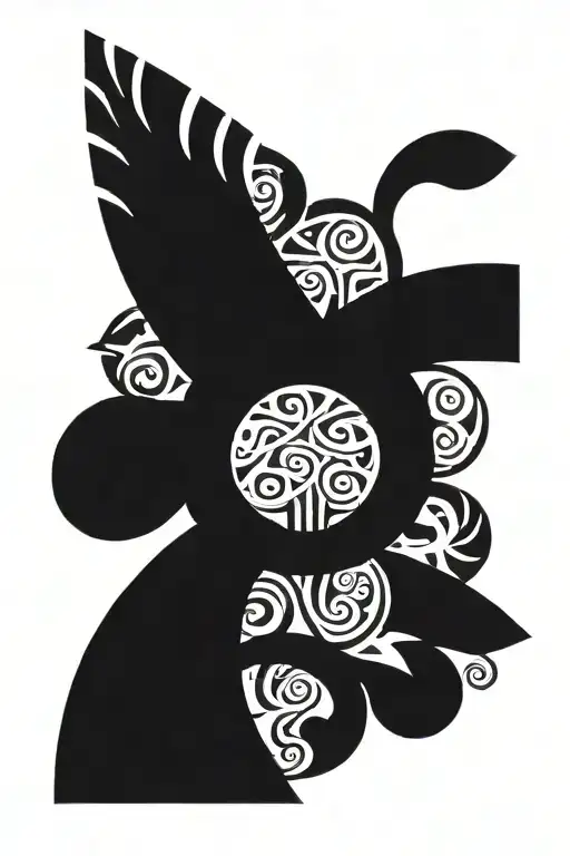 Polynesian With A Small Love And Peace Hidden Symbol