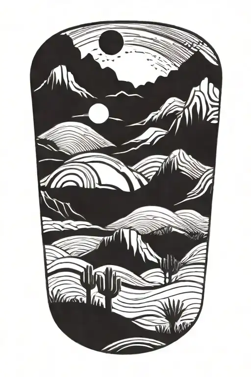 Night Time Desert Landscape