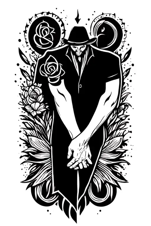 Memorial Dad Holding Hands