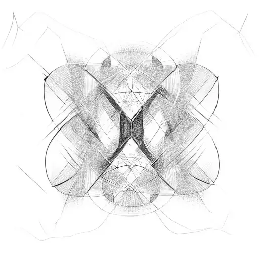 Abstract Line Piece From Thigh To Torso