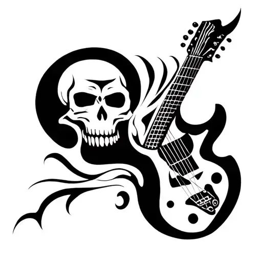 Skull And Guitar Morphing