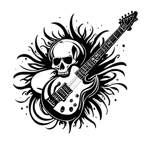 Skull And Guitar Morphing