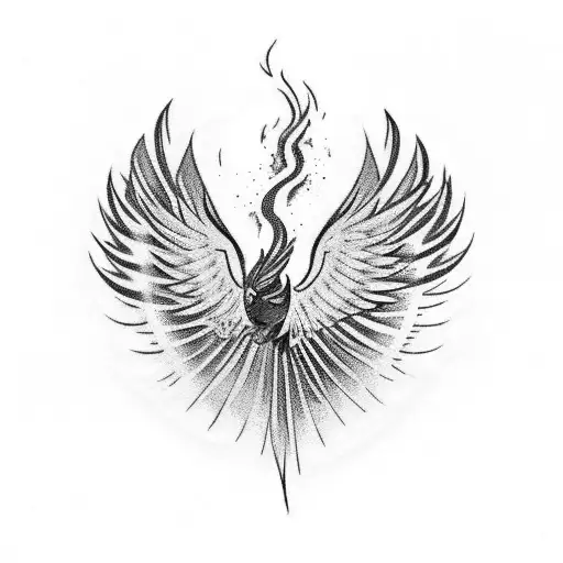 Phoenix Bird Burning