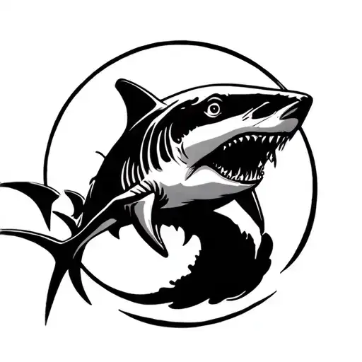 Hammerhead Shark Swimming In A Circle