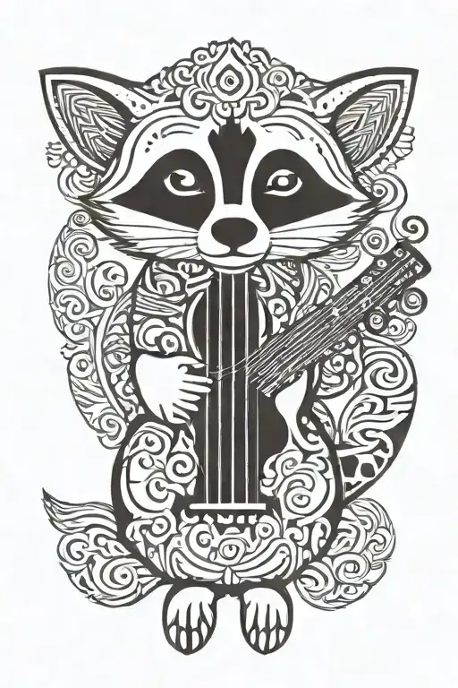 Orchid Raccoon Ukulele