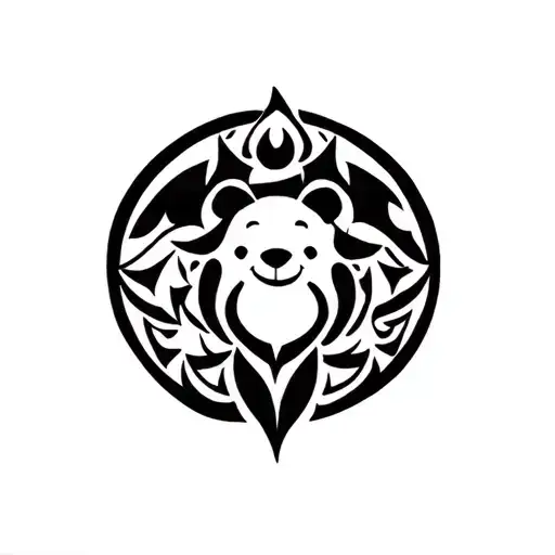 Sketch Based On The Cartoon Winnie The Pooh