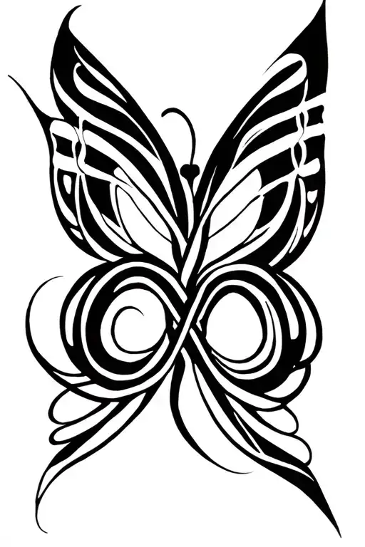 Butterfly With Infinity Symbol