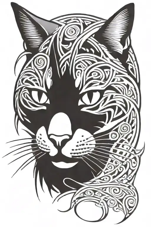 Cat Tribal Style