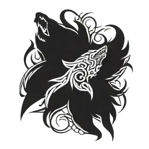 Pair Of Wolf Claws With A Star On Each Claw