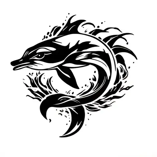 Dolphin Jumping Out Of Ocean