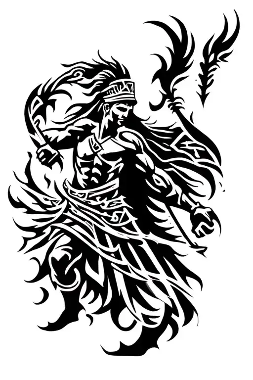 Irish Warrior Battling