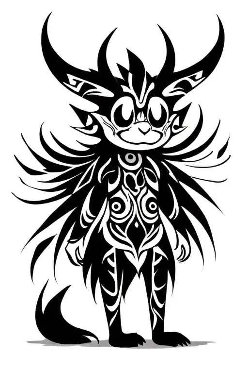 An Imaginary Cartoon Character With A Lot Of Black