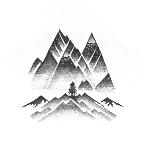 An Intricate Mountain Landscape With A Mystical Aura