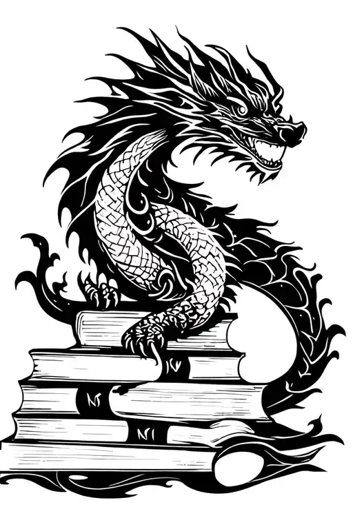 Books Yarn And Dragon