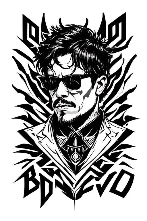 Cyber Sigilism With The Word Bono Merged