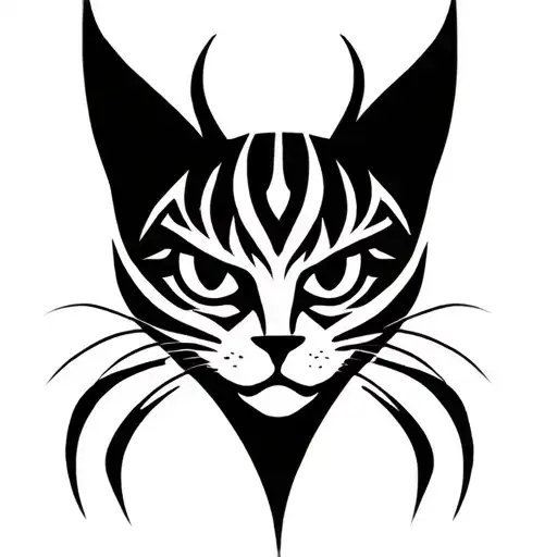 Villain Cat Silhouette Face