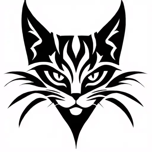 Villain Cat Silhouette Face