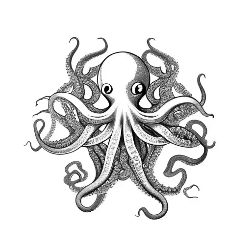 Octopus With Butterfly