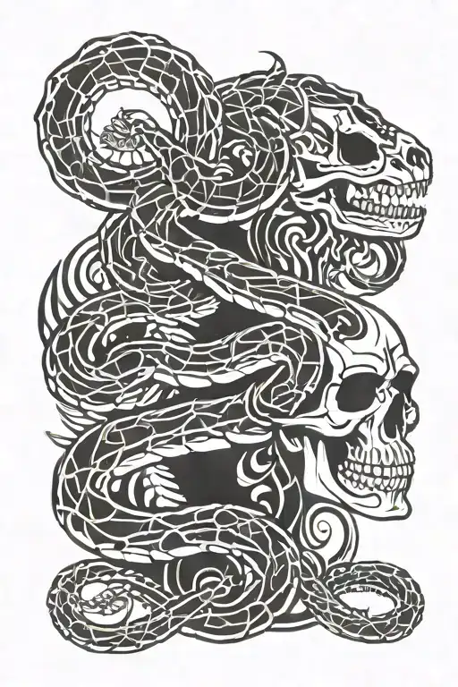 Tribal Snake Skeleton