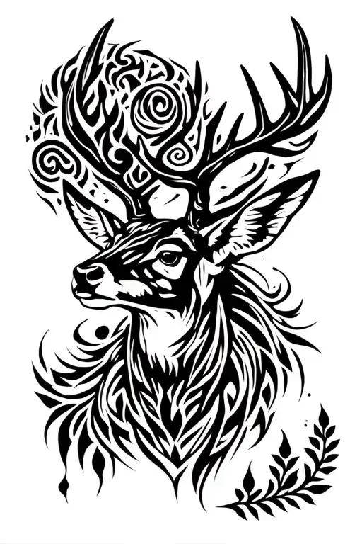 Stylezed Blurred Out Deer Head