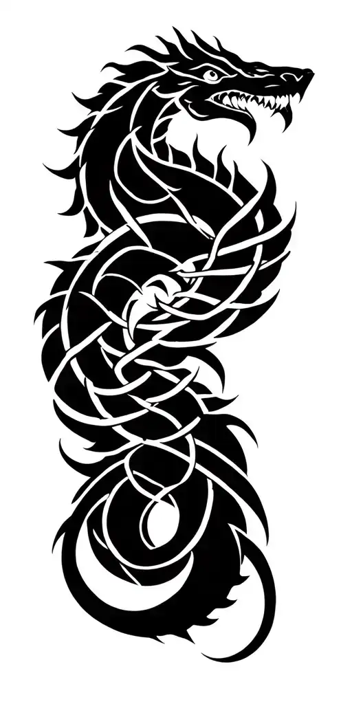 Jormungandr Woven Around Arm