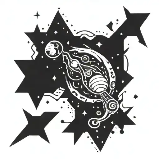 Space And Aliens With The Galaxy Filled With Stars