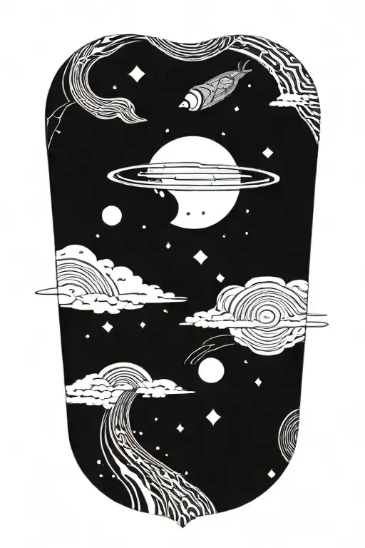 Heaven Opening Her Coat To Reveal Hidden Galaxies