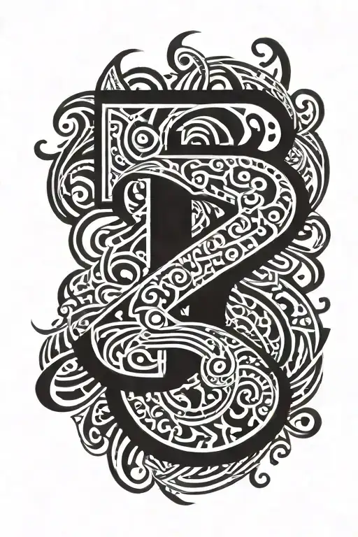 Lettering Tattoo Featuring Letters F S Y M