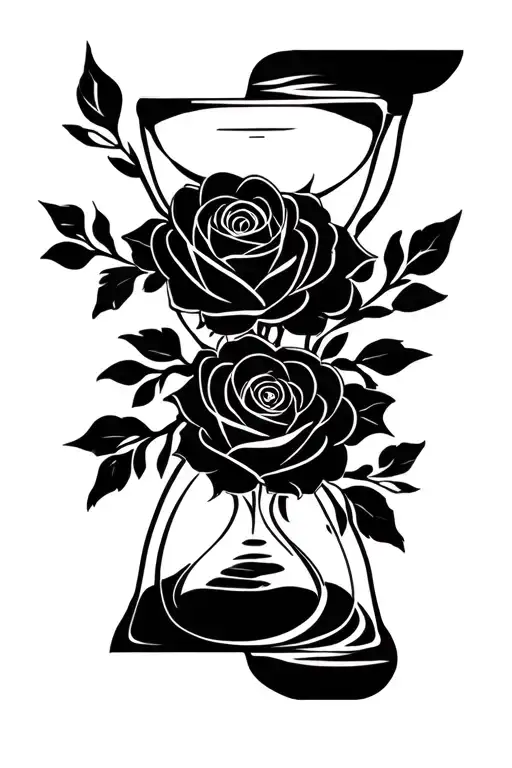 Hourglass And Roses