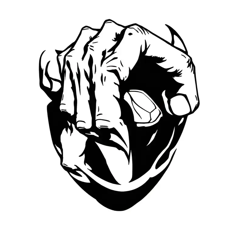 Demonic Hand Gripping Shoulder It Should Crawl