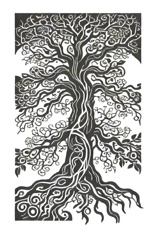 Tree With Roots Reaching Deep