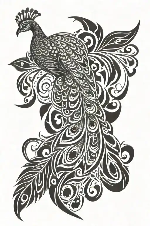 Peacock Feather Intertwined