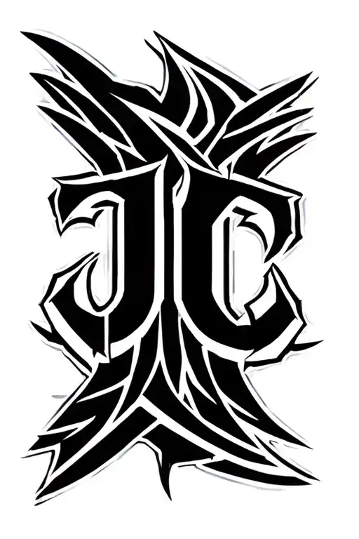 Cyber Sigilism With Jc Letters Inside Representing The Client's Dad