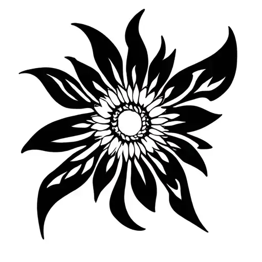 Mandala Sun Flower Fire