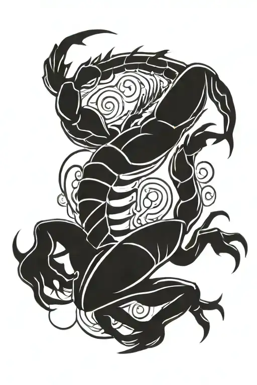 Scorpion On Top Of A Frogs Back