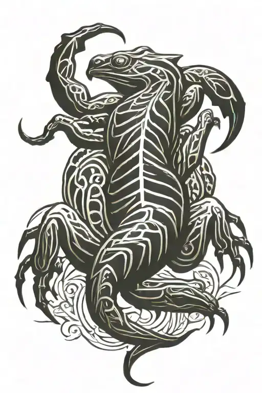 Scorpion On Top Of A Frogs Back