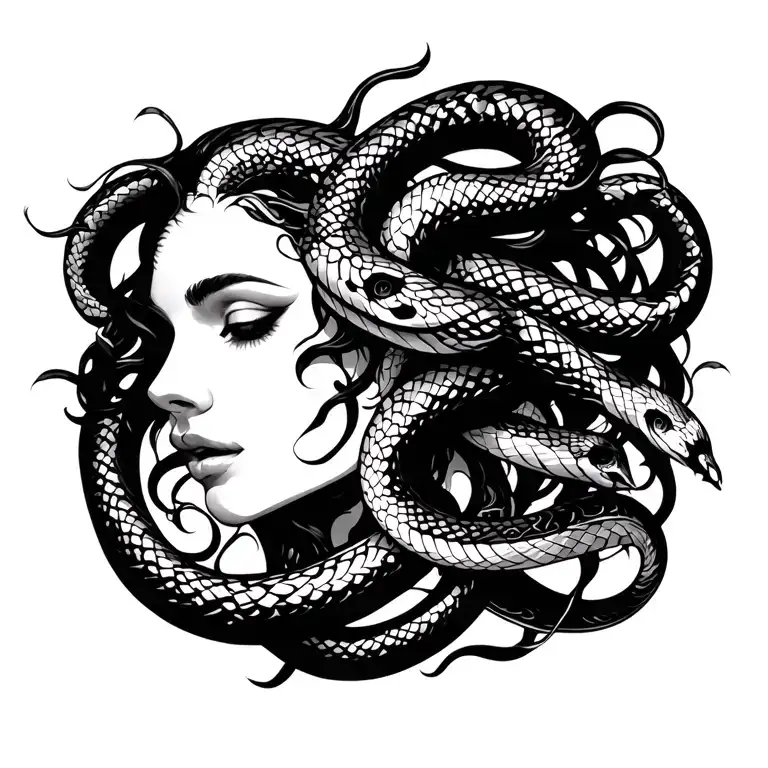 Medusa With Snakes