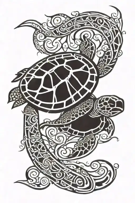 Injured Turtle Swimming