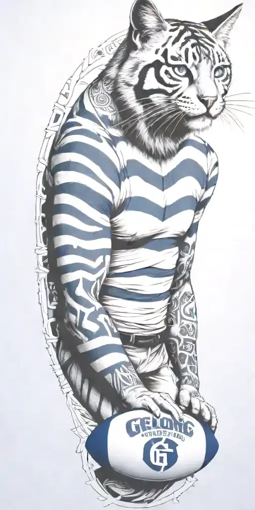 Geelong Cats Football Club Afl Stadium In Background