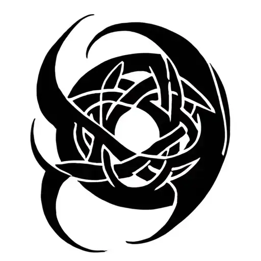 Enso With Celtic Knots Weaving