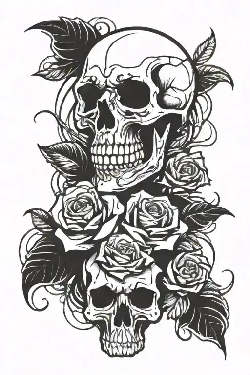 Skull And Rose