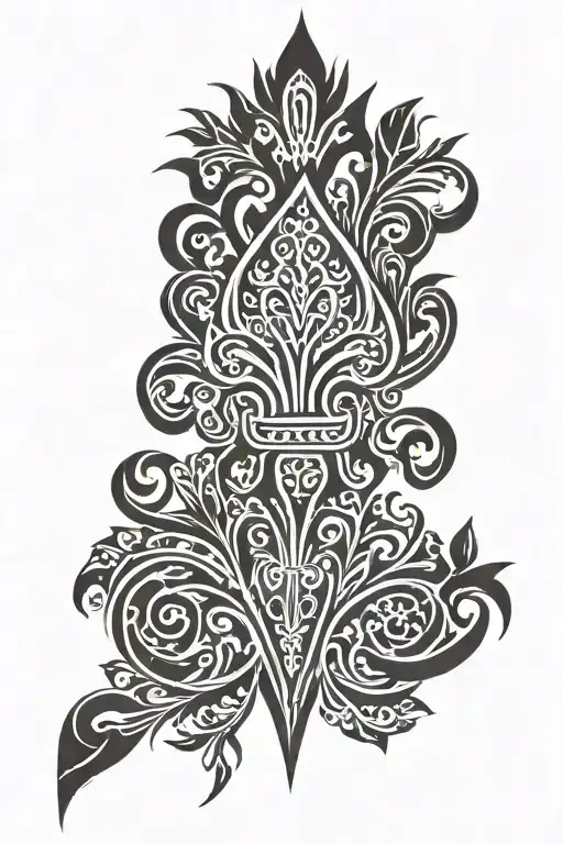 Lebanese Cedar Tree And Fleur-de-lis