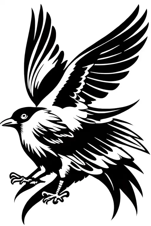 Gym Inspired Tattoo With Bird Rising