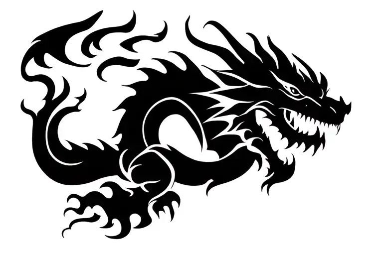 Mean Dragon Breathing Fire