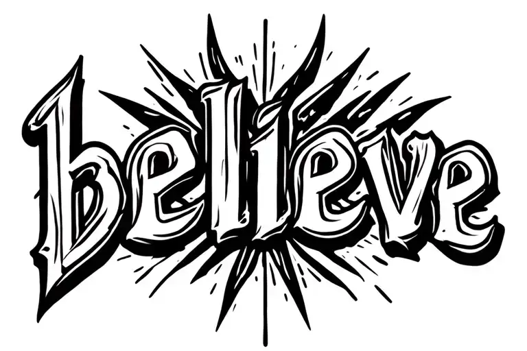 Text That Says Believe In German