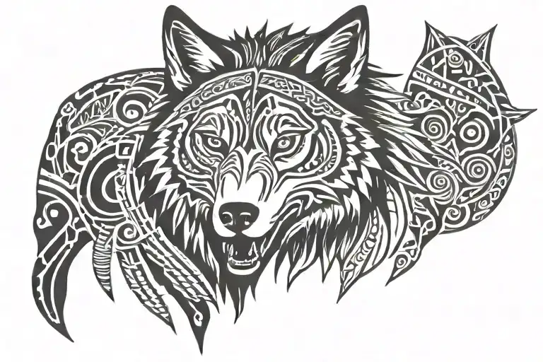 Tribel Rebel Native Wolf